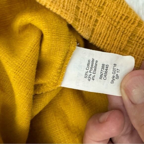 Madewell Mustard Yellow Crepe Square Neck Button Strap Tank Top - Picture 2 of 10